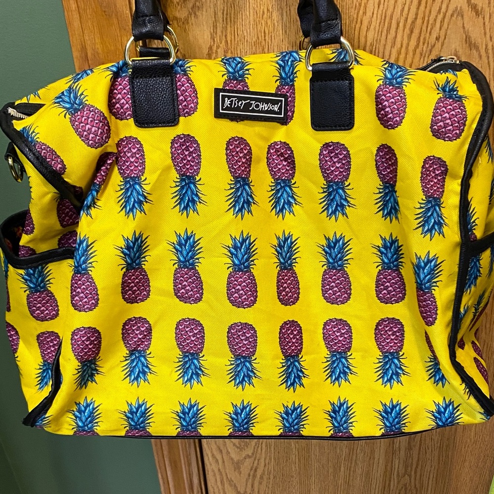 Betsey Johnson Yellow Pineapple Tote Bag